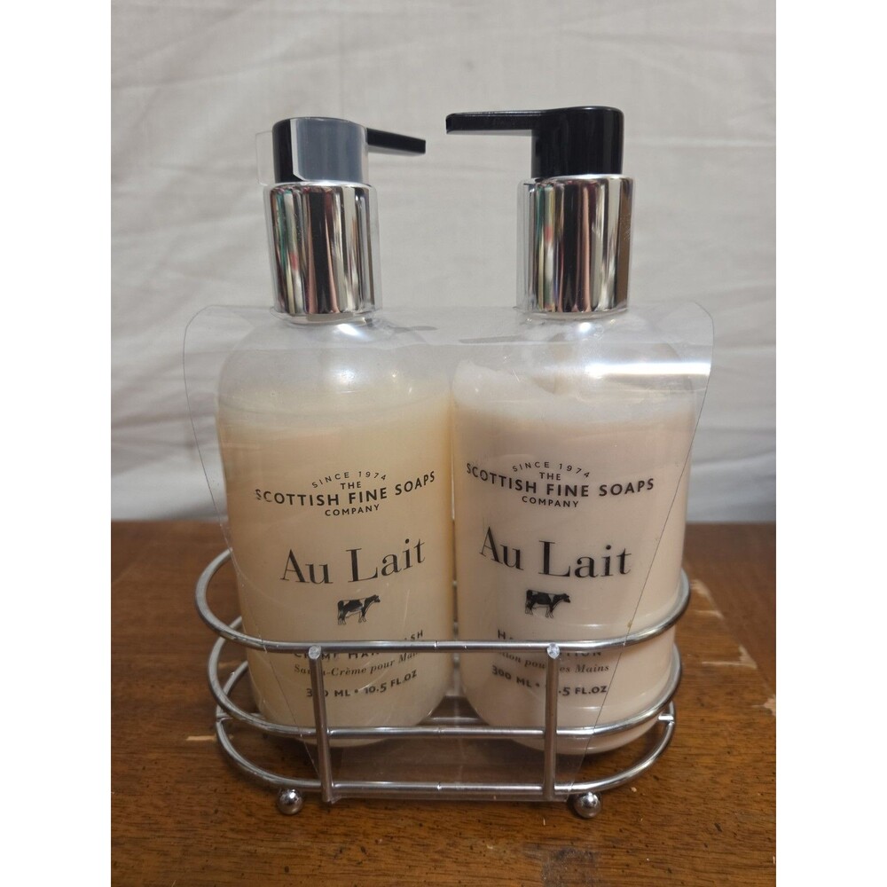 The Scottish Fine Soaps Company Au Lait Hand Lotion and Wash Set 10.5 Oz Each